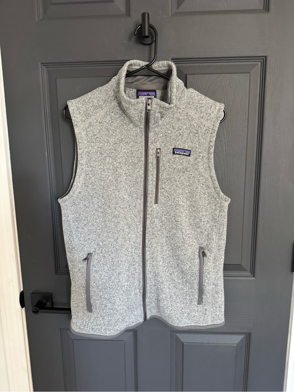 Patagonia Better Sweater Vest Men’s Medium Grey Full Zip 25882 Fleece - Picture 2 of 7